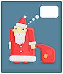 Vector illustration of funny Santa Claus