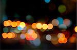 Abstract background of colorful blurred street lights