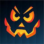 Angry pumpkin face. EPS 8.0 version available.