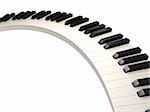 3d rendered illustration of black and white piano keys