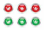 Glossy christmas shopping buttons.  More christmas vectors in my portfolio.