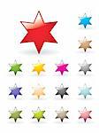 Glossy stars collection. .  More buttons sets in my portfolio.