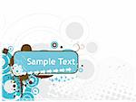 wave lines sample text vector illustration