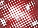 halftone background with red background