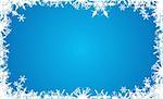 snowflake blue christmas background, vector illustration