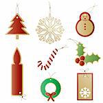 Vector - Christmas gift tags or labels for presents.