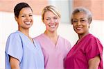 Nurses Standing Outside A Hospital