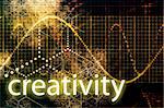 Creativity Abstract Technology Concept Wallpaper Background With Graph
