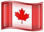 Canada Flag Icon, isolated on white background.  Vector - EPS 9 format.