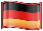Germany Flag Icon, isolated on white background.  Vector - EPS 9 format.