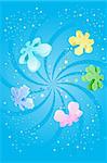 Colorful Snowflake Background - great for greeting and birthday postcards, flyers and many more celebration items