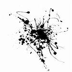 Simple black and white ink splat that is editable