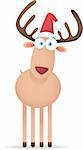 Illustration of Christmas Deer with Big Eye