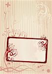 Vector illustration of an abstract floral frame