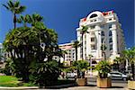Luxury hotel on Croisette promenade in Cannes