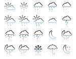 weather icon set (vector illustration)