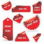 vector tag and sticker set