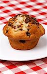 Delicious and freshly made chocolate chips muffin