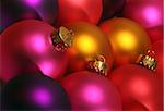 Colorful vintage xmas decorations