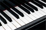 ebony and ivory piano keys on a high quality grand piano
