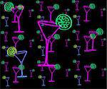 image about pink martini glasses with green lime