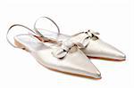 Wedding shoes isolated on white background with soft shadow