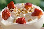 strawberry and wheat sprouts