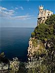 Swallow's Nest Castle Surrounding Sideview Grass Evening