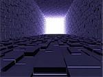 Concept - light at the end of a tunnel