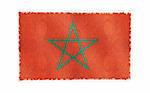 Flag of Morocco on old wall background, vector wallpaper, texture, banner, illustration