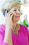 senior woman talking on the cellphone