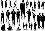 Office people silhouettes vector illustration