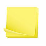 Sticky blank note paper pad.  Please check my portfolio for more stationary illustrations.