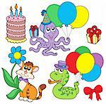 Party animals collection - vector illustration.