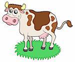 Cute cow - vector illustration.
