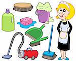 Cleaning collection 1 - vector illustration.