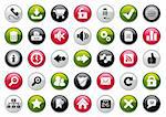 Internet Four Colors Icon Set. Easy To Edit Vector.