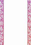 Vector blank with pink florals, all patterns are hidden under white (not cut)