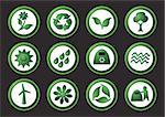 Set of ecology, environment and recycling icon