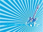 abstract vector background with guitar, wallpaper