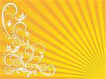 abstract vector wallpaper of floral love themes in yellow