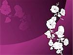 abstract vector wallpaper of floral themes in gradient purple