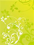 abstract vector wallpaper of floral themes in light green