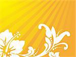 abstract vector wallpaper of floral themes in yellow