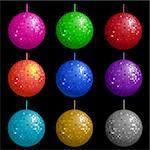 Colourful disco balls