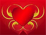 Heart with Swirls - In vector version all elements are independent and can be reused