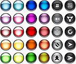 Glossy buttons set vector