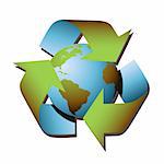 A Vector Recycle Symbol with Earth