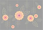 Illustration of flower pattern. Vector