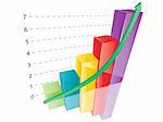 a high quality vector illustration of business growth graph that can be scaled up to any size